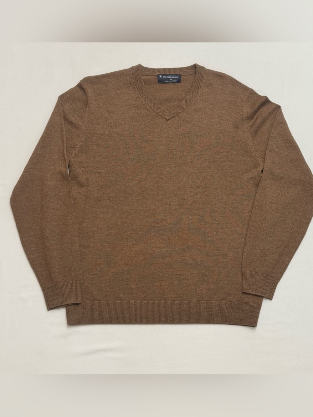 Hart Schaffner Marx Merino Wool Sweater Long Sleeve Men’s Medium Khaki Brown